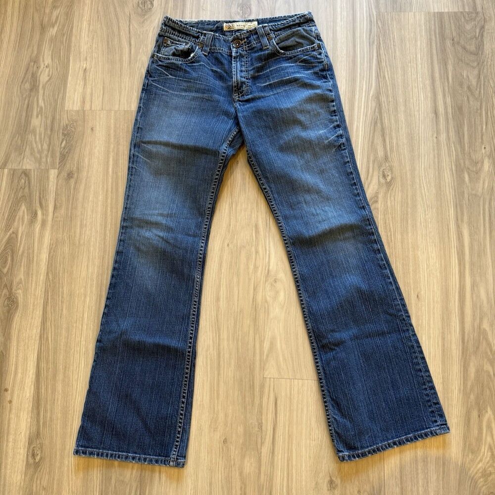 BKE Denim Wendi Stretch 28x31.5 Bootcut Medium Wash Mid-Rise Western Embroidered